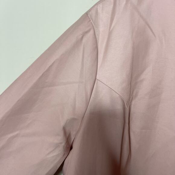 Betsy Johnson blush pink rose button trench coat sz 3X - Picture 5 of 8